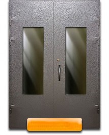 Тамбурная дверь порошок с двух сторон со стеклом